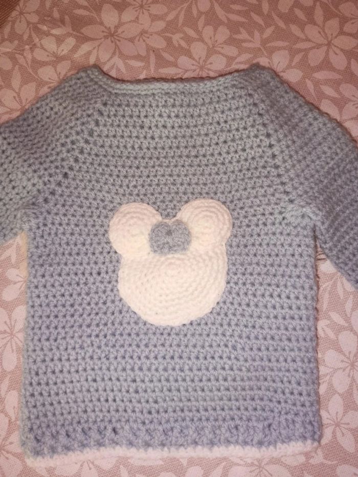 Pull en laine fille 9/12mois - photo numéro 2
