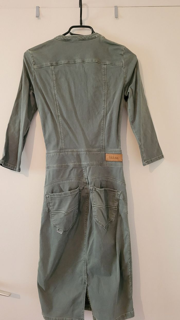 Robe jean kaki Salsa - photo numéro 7