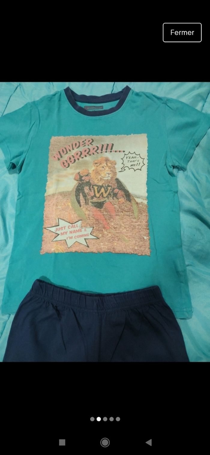 Ensemble de pyjama short taille 10 ans - photo numéro 2