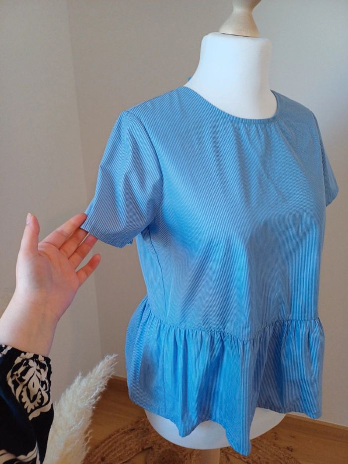 Blouse bleue rayée Pimkie taille L 40 - photo numéro 5