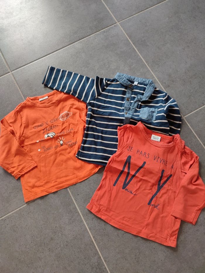 Lot 3 t-shirts manches longues
