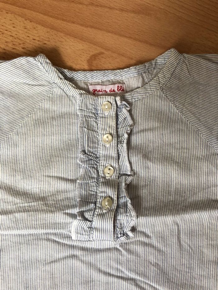 Joli haut/T-shirt léger MC à rayures Grain de Blé T. 12 mois TBE - photo numéro 3