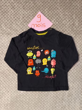 T-shirt Monsters 9 mois