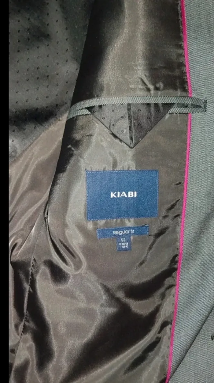 Veste de costume neuve avec étiquette Kiabi taille 52. Coupe regular tissu stretch - photo numéro 5