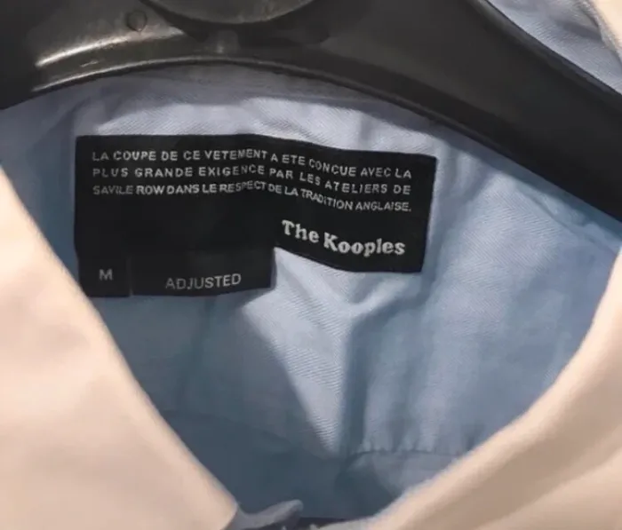 Chemise the koopes unisex manches longues bleu clair manche longue taille M - photo numéro 3