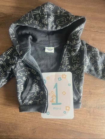Veste à capuche 1 mois