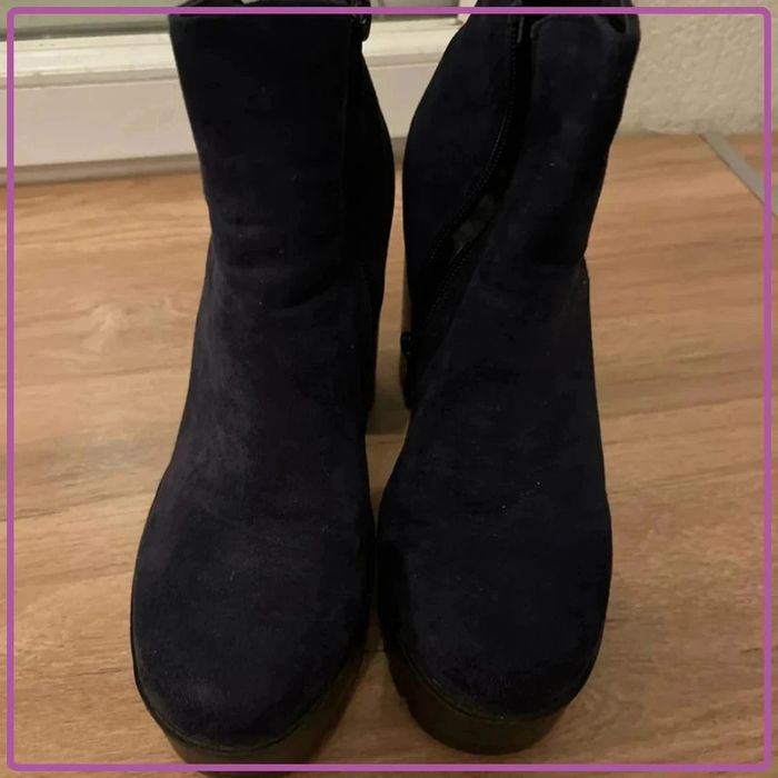 Bottines bleu 37 en très bon état