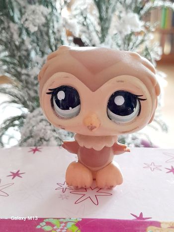 Figurine Littlest Pet Shop Oiseau Chouette beige foncé