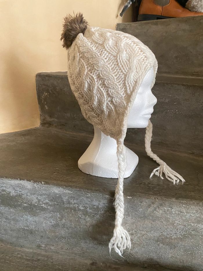 Bonnet chapka blanc Tex 8/12ans - photo numéro 3