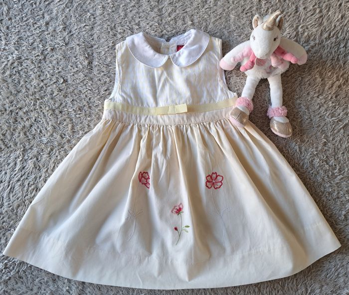 Robe jaune l'ABC des bébés taille 6 mois