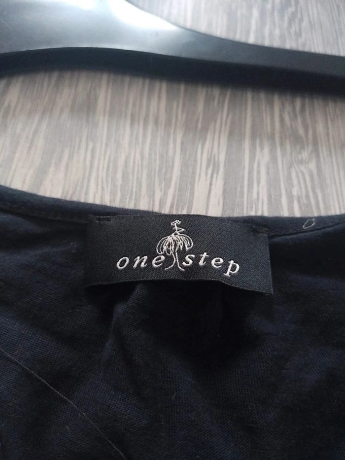 Blouse a manches longues one step a pois noir taille 38 - photo numéro 4