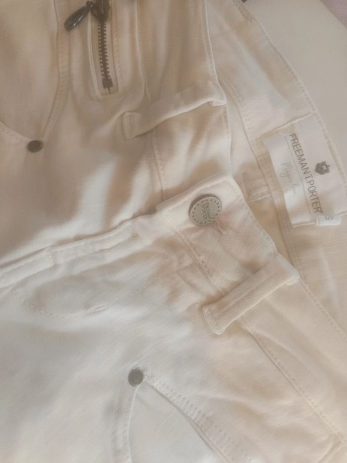 Pantalon slim Freeman Porter taille XS blanc crème - photo numéro 4