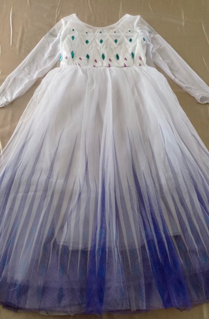 Déguisement robe princesse Elsa manche longue 6ans - photo numéro 6