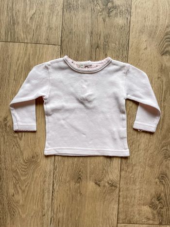 T-shirt rose bébé fille à manches longues taille 3 mois 