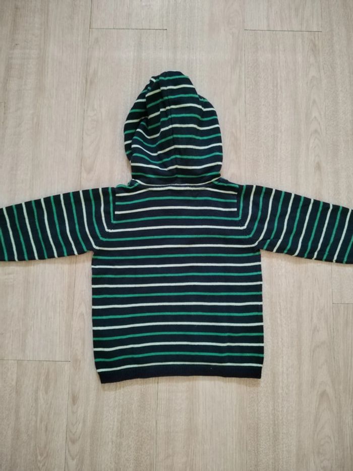 Pull fin à capuche rayé 2 ans - photo numéro 3