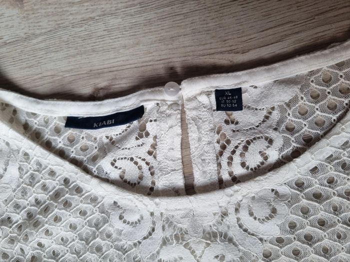 T-shirt blanc macramé - photo numéro 3