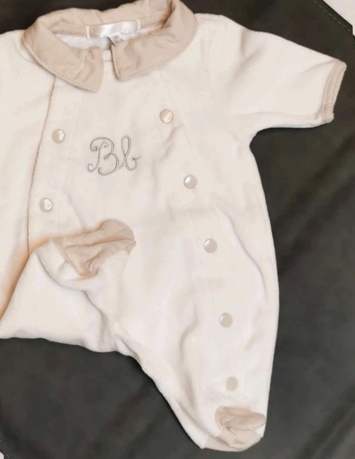 Pyjama  👣  mixte,  velours,  ouverture  devant,  Kitchoun 0mois/50cm grenouillère - photo numéro 3