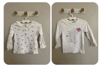 Lot 2 T-shirt ML 18 mois