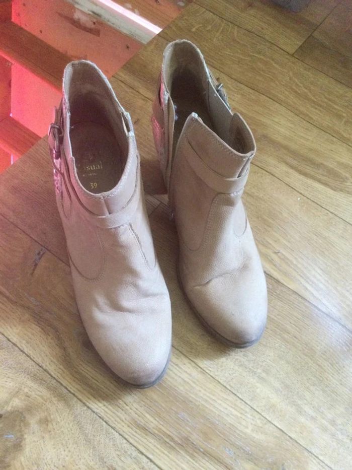 bottine beige / serpent a talons - photo numéro 4