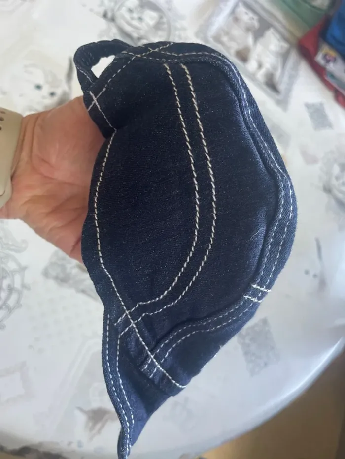 Casquette en jean bébé 3 mois - photo numéro 2