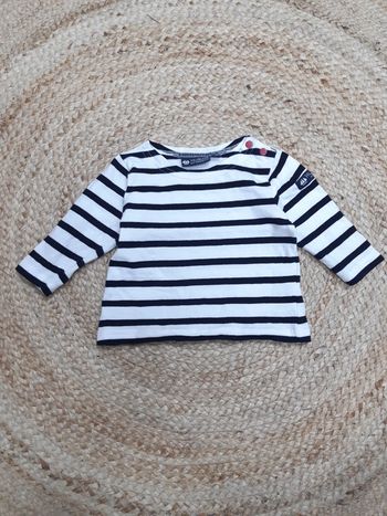 Tee shirt manches longues rayé Hublot 6 mois