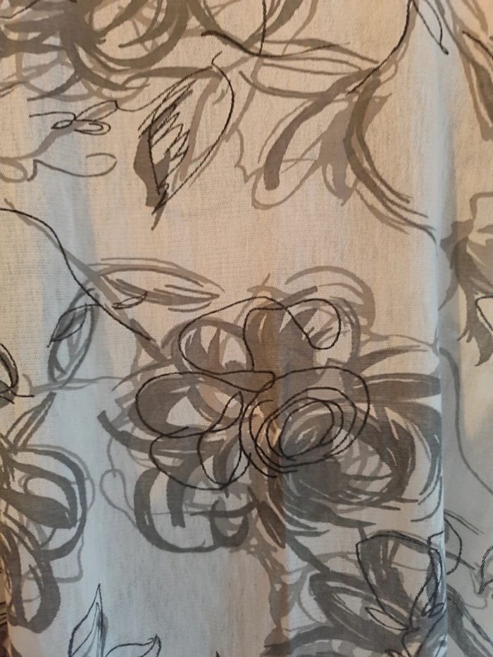 Blouse blanche à motifs fleurs géométrique taille unique - photo numéro 9