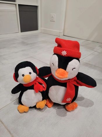 Lot peluches pingouin.