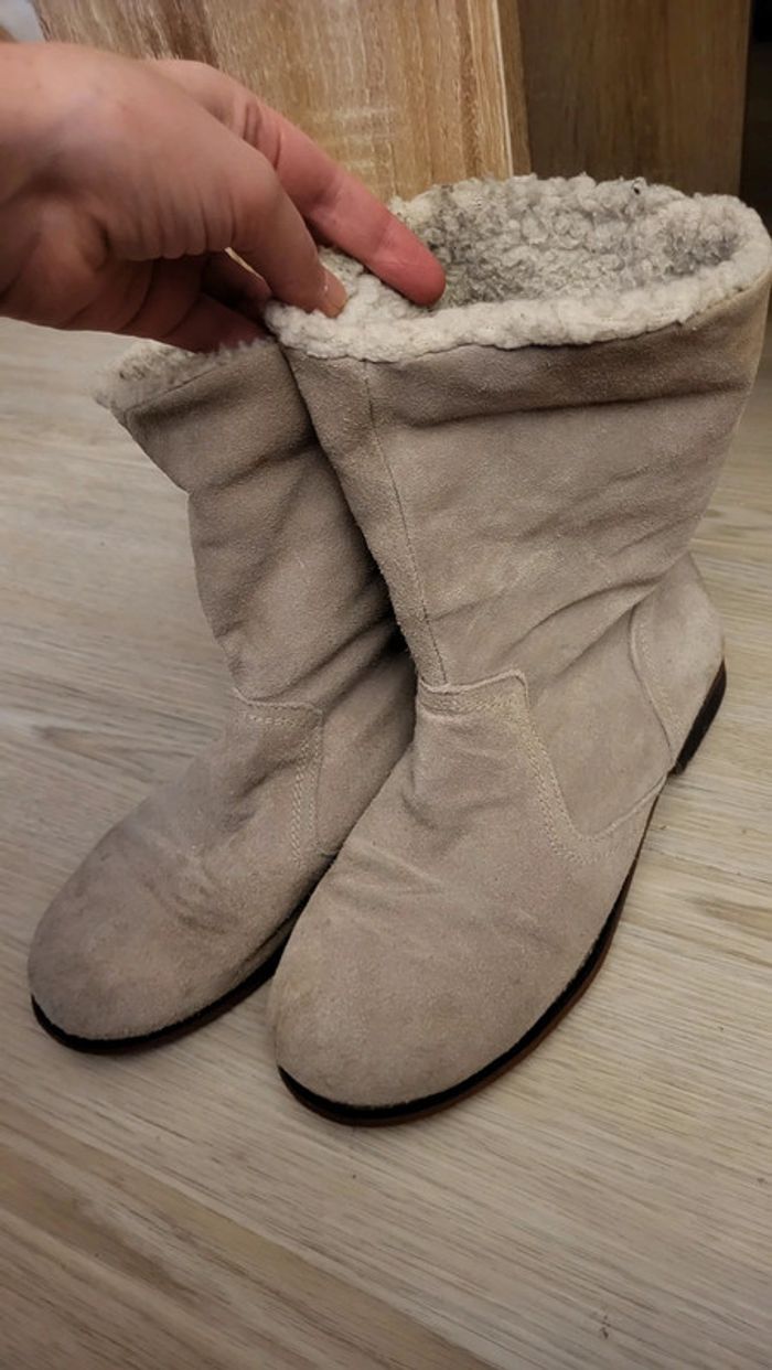 Bottines couleur beige / gris - photo numéro 6