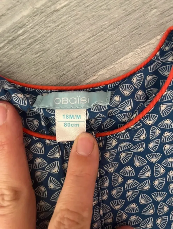Combinaison bleu Obaibi 18 mois bébé fille - photo numéro 2