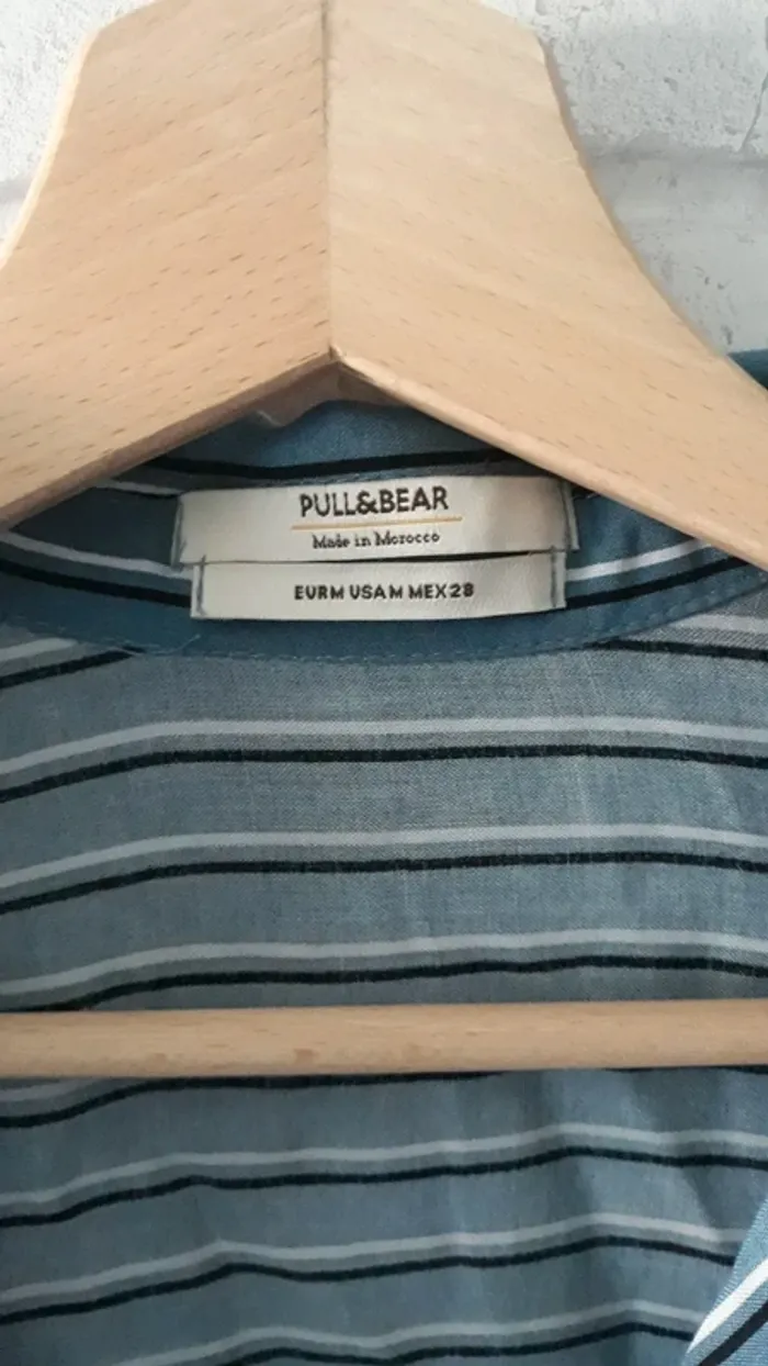 chemise fluide a rayures pull and bear - photo numéro 2