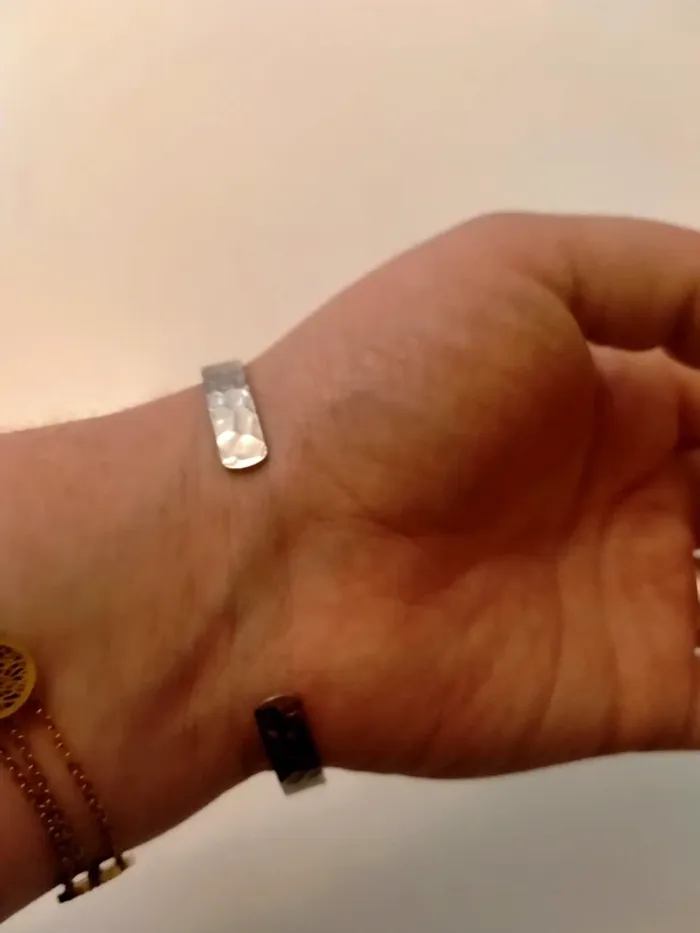 Bracelet martelé lbvyr Argenté - photo numéro 4