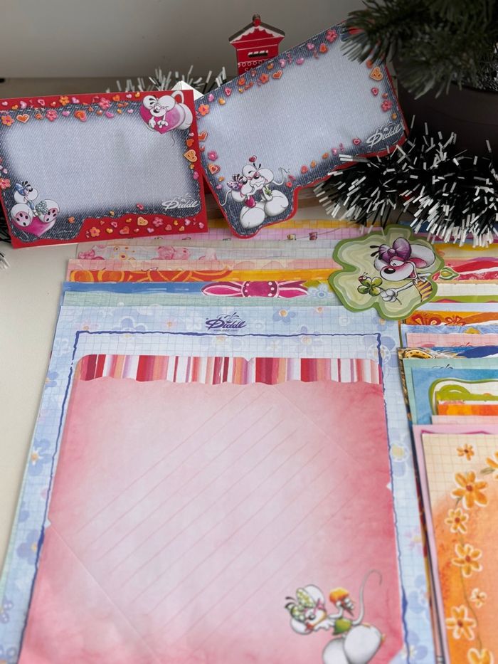 Joli lot de feuilles Diddl - Divers formats - Papier à lettres - PAL - photo numéro 3