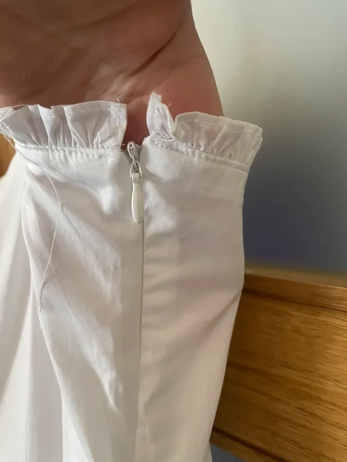 Magnifique, robe blanche en popeline, Zara, taille XL, collection, 2025 - photo numéro 8