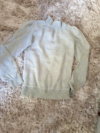 Haut en voile gris et doré taille 34