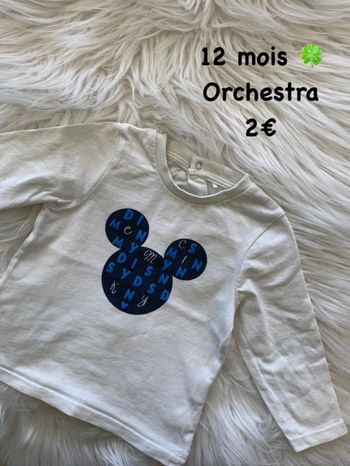 T-shirt 🍀 12 mois 🍀 Orchestra