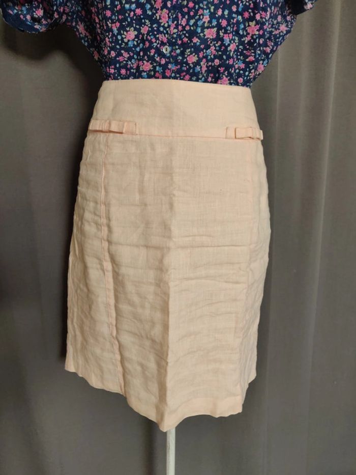 Jupe droite Jacqueline Riu rose saumon