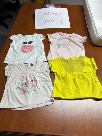 Lot de 4 tshirts manches courtes