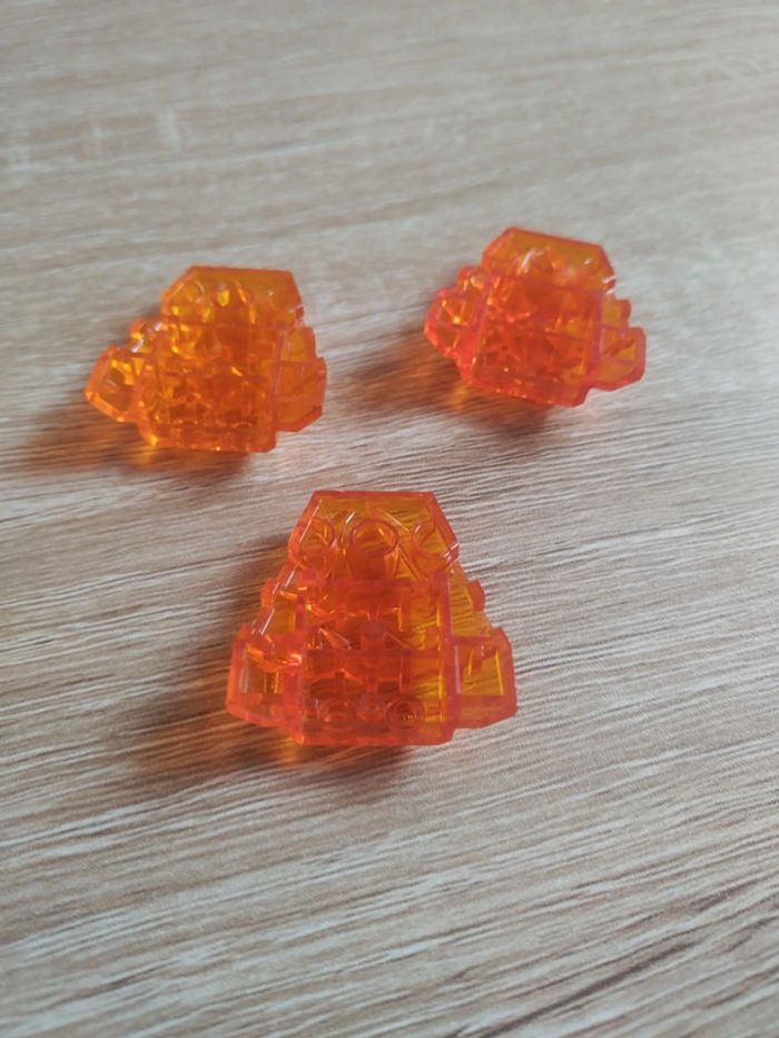 Lego lot 3 wedge 4x4 orange trans 64867 - photo numéro 5