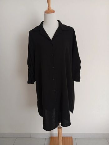 Robe "chemise" fluide noire taille unique