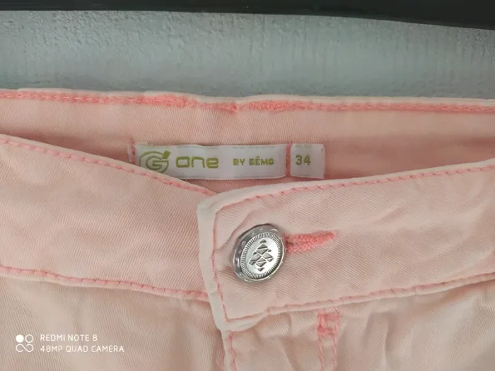 Short en Jean Corail/Pêche – Gémo – Taille XS (34) - photo numéro 6