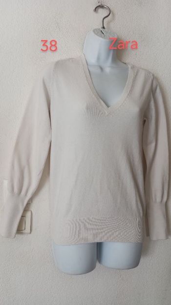 Pull col V femme 38