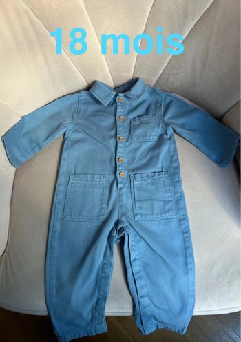 Combinaison toile denim 18 mois mixte - Bout'chou