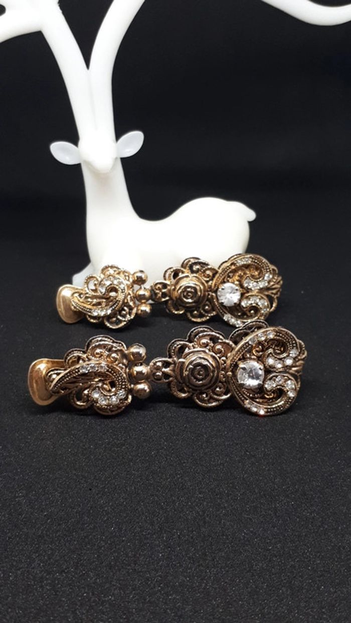 Très grand boucles d'oreilles vintage - photo numéro 2