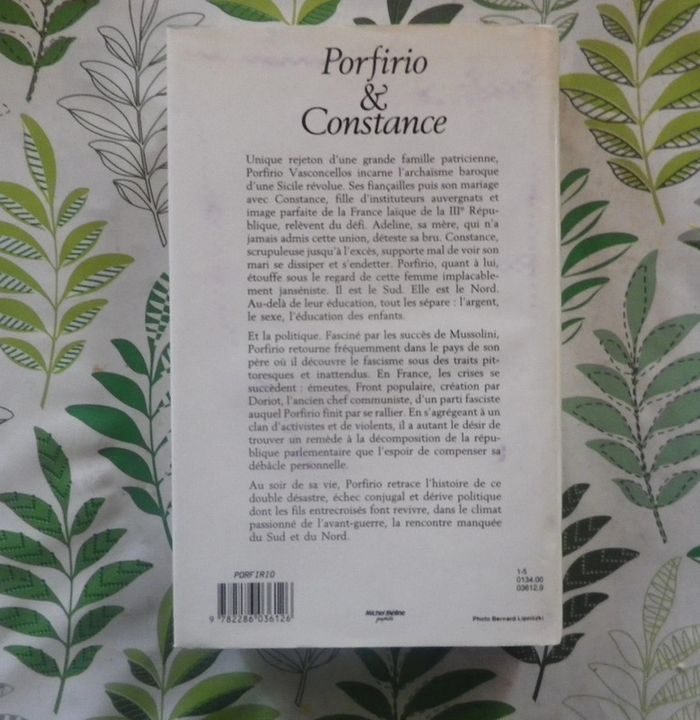 Porfirio & Constance de Dominique Fernandez Ed. Le Grand Livre du Mois - photo numéro 2