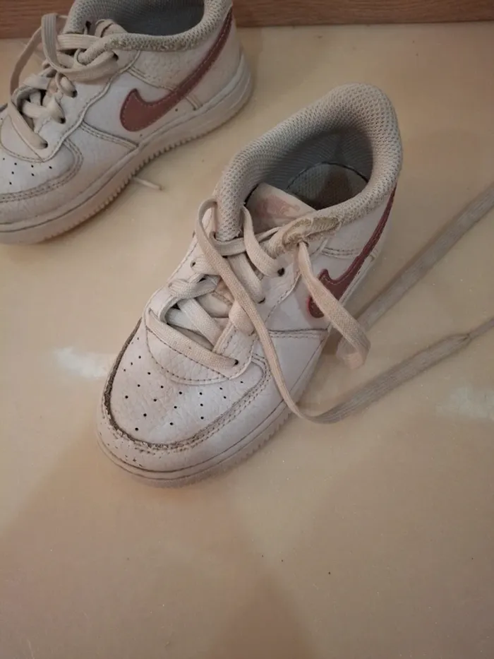 Sneakers Nike force 1 blanc et rose t26 - photo numéro 2