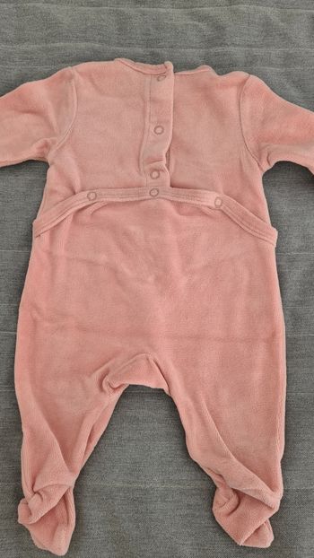 Pyjamas velours rose 1 mois