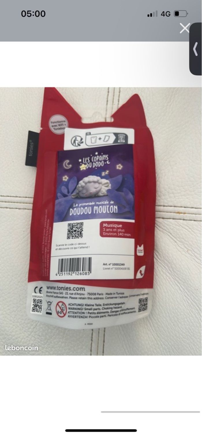 Mouton tonies pour toniebox