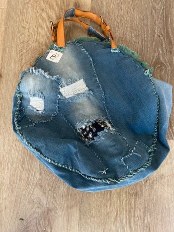 Petit sac à main en jean rond