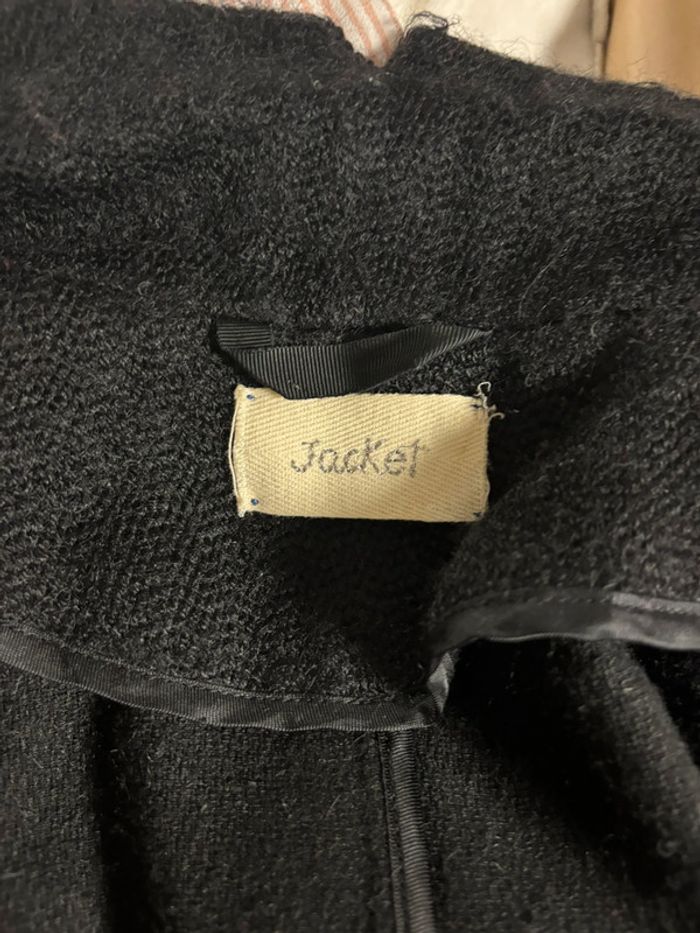 Veste noir taille M en cachemire coupe droite forte-forte - photo numéro 8