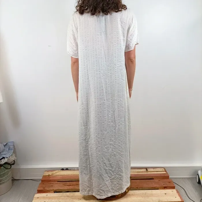 Gilet long blanc Etam ajouré style bohème chic dentelle romantique taille M A1114 - photo numéro 5